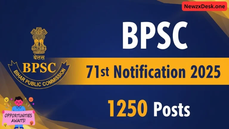 BPSC 71st Notification